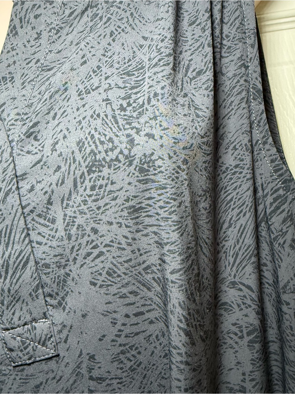Royal Robbins Women Spotless Traveler Belted Dress Large Gray Floral Tank Pocket - Picture 2 of 10